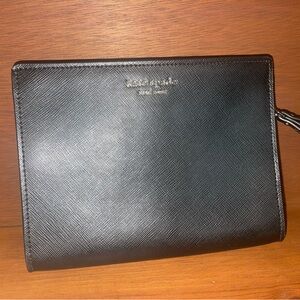 Kate Spade women  Black Leather clutch